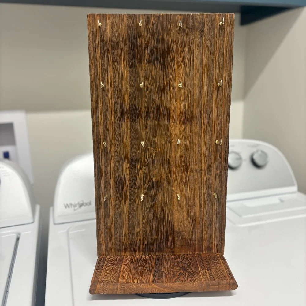 Wooden Jewelry Organizer with Hooks - Picture 3 of 6